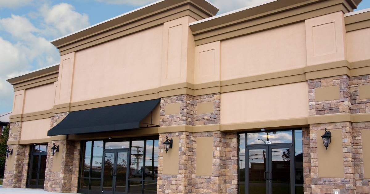 An image of a business without a sign.