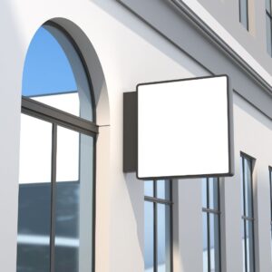 blank square monument sign