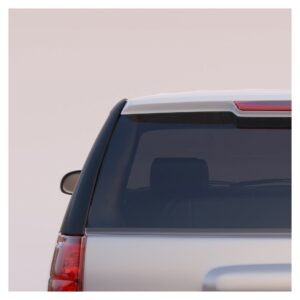 Close up of back windshield of an SUV