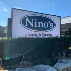 Monument sign for Ninos