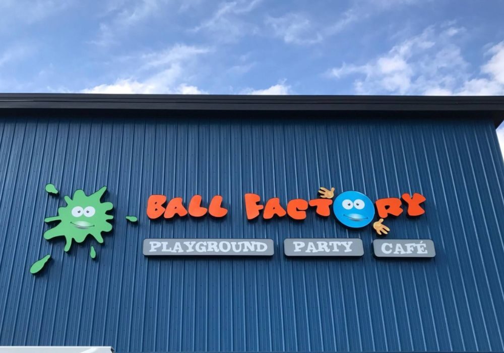 channel lettering sign for Ball Factory